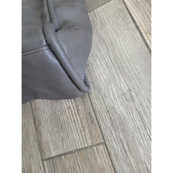 NEIMAN MARCUS Dark Gray Faux Pebbled Vegan Leather Shoulder Tote Bag Purse. Y2K - Picture 8 of 8